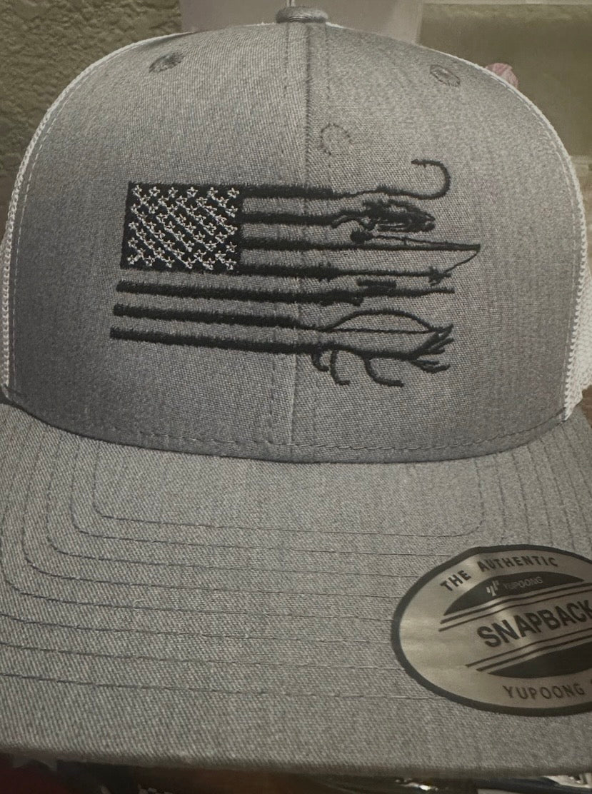 Embroidered American Flag Outdoorsman Hat